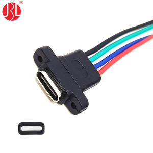 4ウェイ<span class=keywords><strong>USB</strong></span> Type-Cメスコネクタケーブル、ネジ式パネルマウント<span class=keywords><strong>USB</strong></span> Type-Cソケットケーブル - Product Image 2