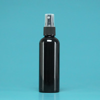 100% bouteilles de pulvérisation d'eau de maquillage d'huile faciale en plastique PET recyclé 4oz 6oz 8oz 12oz Black Bullet Round Sea Salt Hair Spray Bottle