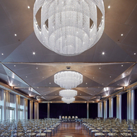 Plafonnier en cristal de luxe moderne fait sur commande de K9 Led pour la base commerciale de fer de villa et d'hôtel