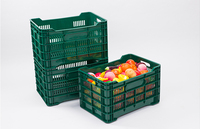 Bacs de rangement empilables en plastique écologique et durable Tourtop Mesh pour la logistique et la transformation alimentaire