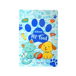 Customized Eight Side Seal Stand Up Flat Bottom Dog Pet Food Packaging Bag