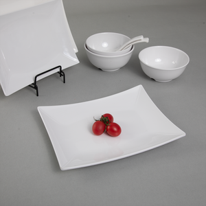 HCMA vente en gros restaurant rectangulaire en plastique incassable 100% plaques de <span class=keywords><strong>mélanine</strong></span> pour resturant rectangle blanc - Product Image 1