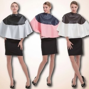 Bata de pelo Lo de teñido de dos tonos, capa de peluquería Curt Boo, capas de peluquero hechas de poliéster de alta calidad - Product Image 1