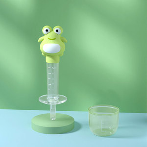 Dispenser di Medicina per <span class=keywords><strong>Neonati</strong></span> a Forma di Rana, Senza BPA, in Silicone, Anti-Soffocamento per Bambini e <span class=keywords><strong>Neonati</strong></span> - Product Image 3