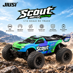 รถบังคับวิทยุ JIUSI SC10 1/10 4WD มอนสเตอร์ทรัค บลัชเลส ความเร็ว 70 กม./ชม. สำหรับเด็ก ขับเคลื่อนทุกพื้นผิว รถแข่งออฟโรด - Product Image 1