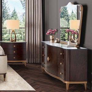 Tùy chỉnh ngực của ngăn kéo có độ bóng cao Walnut Nâu Camellia thiết kế tủ đá cẩm thạch Countertop có thể điều chỉnh Kệ sideboard giao diện điều khiển - Product Image 1