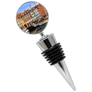 Tapón de botella de <span class=keywords><strong>vino</strong></span> en forma de corazón de Nueva York <span class=keywords><strong>España</strong></span> Portugal de metal personalizado con serigrafía para recuerdo de turismo - Product Image 4