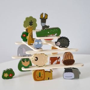 Multifunctional Animal Wooden Balance Toys Puzzle <b>Stacking</b> Blocks Children's Early Education Parent Child Interactive Toys - Product Image 4