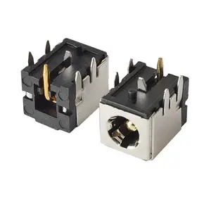 DC-007B right angle 6 pins female dc socket jack dc plug 2.1*5.5mm with metal shell