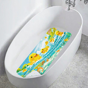 Tapis de bain en PVC jaune SHUCHING pour baignoire, antidérapant, 40x16 pouces - Product Image 3