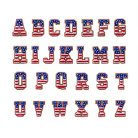 Accessoires de vêtements 8cm Chenille Lettre Étoile Coeur Broderie Patch Décalcomanies Drapeau Américain Patches Fer sur Patches pour Vêtements