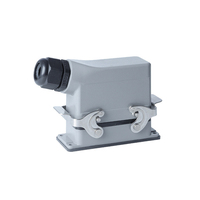 Connecteur robuste WZUMER HDC-HE-016, 16 broches, acier inoxydable, leviers de verrouillage, IP65, 16A, 500V, pour environnement industriel difficile