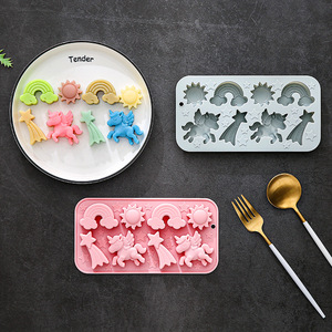 Molde <span class=keywords><strong>de</strong></span> Silicona para Hornear BAKEWAR, en Existencia, Molde para Pastel <span class=keywords><strong>de</strong></span> Chocolate con Forma <span class=keywords><strong>de</strong></span> <span class=keywords><strong>Unicornio</strong></span>, Sol, Arcoíris y Meteoro, <span class=keywords><strong>de</strong></span> 8 Cavidades, 4 Pulgadas, Molde <span class=keywords><strong>de</strong></span> Silicona para Hielo - Product Image 5