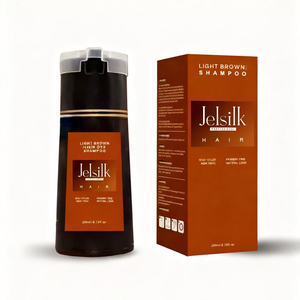Jelsilk OEM Shampoo Colorante Naturale alle Erbe 3-in-1 Nero/Marrone <span class=keywords><strong>Scuro</strong></span> Copre i Capelli Grigi Spedizione Veloce Grado Cosmetico - Product Image 1