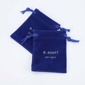 Usine Vente Directe Pas Cher Cordon sac Pochette de Bijoux En Velours Sac de Poche De Cordon De Velours Personnalisé - Product Image 4