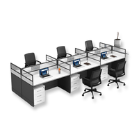 Conjunto de Escritorio y Silla para Oficina, Cubículos de Oficina Modernos con Aislamiento Acústico Automático, Divisor de Escritorio para Oficina