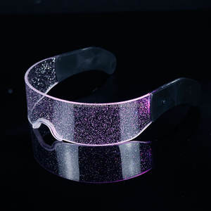 Kacamata LED Visor untuk Halloween Natal Cyberpunk Kacamata LED Menyala untuk Cosplay dan Festival - Product Image 3