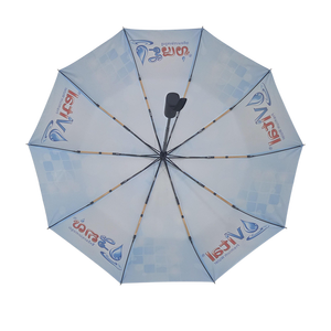 Parapluie pliant automatique moderne en pongee à 10 baleines, coupe-vent, 3 sections, haute qualité, avec logo personnalisé pour le Cambodge, vente en gros - Product Image 3