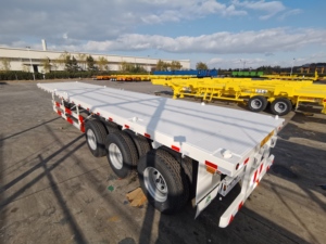 <span class=keywords><strong>Semi</strong></span>-<span class=keywords><strong>remorque</strong></span> à plateau 3 essieux 40 pieds 50 tonnes 20 pieds 60 pieds 50 pieds Remorques pour camions conteneurs - Product Image 3