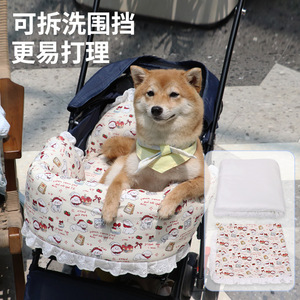 Ensemble de coussins pour poussette pour animaux de compagnie, en pur coton, épais et chaud, pour chien et chat - Product Image 3