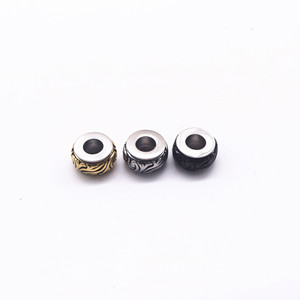 yunnique <b>Titanium</b> Steel Rotatable Charm Pendant Gold Silver Black Round Unisex Everyday Wear Jewelry 8mm GZYP-0957 - Product Image 2