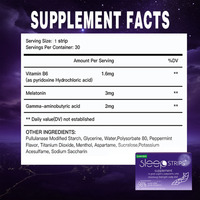 Le supplément de sommeil de marque privée OEM avec vitamine B6 et bandelettes de sommeil à l'acide gamma-aminobutyrique améliore la qualité du sommeil
