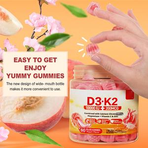 Vigoworld şekersiz Vitamin D3 K2 Vegan yetişkinler için kalsiyum ve MK-7 ile Gummies dolgulu kemik kas dişleri bağışıklık sağlık - Product Image 6