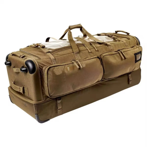 Custom Extra Large Nylon Carry-On Luggage Duffle <b>Light</b> <b>Weight</b> Rolling Trolley <b>with</b> <b>Wheel</b> Zipper Closure <b>Travel</b> Duffel <b>Bag</b> - Product Image 2