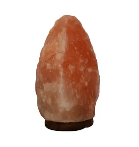Ambient Natural Handcrafted Salt Lamp With Dimmer Switch Wooden Base Home Decor Night Light 2-3 Kg