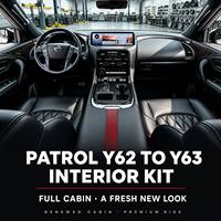 Pour Nissan Patrol Y62 à Y63 : Boîte d'accoudoir en cuir pour console centrale, kit de mise à niveau du tableau de bord et de l'intérieur