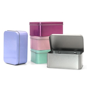 Rectangular Flip Lid Cigarette Packaging Metal Tin Box For Pre-Rolled Tobacco Cigar Tin Case