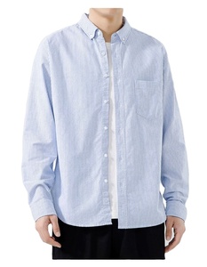 <strong>Mens</strong> Oxford Shirt <strong>Long</strong> Sleeve <strong>for</strong> Spring and Autumn Business Casual Workwear Style Loose <strong>Coat</strong> - Product Image 5