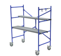 Échafaudage mobile pliable, plateforme de travail à hauteur réglable, échafaudage de construction portable en acier galvanisé