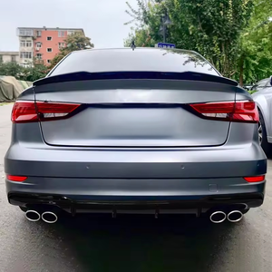 แผ่นกระจายแสงด้านหลังพร้อมช่องเปิดไอเสียสำหรับรถ <span class=keywords><strong>Audi</strong></span> 17-19 A3 8V.<span class=keywords><strong>5</strong></span>รถซีดานรุ่น Sline ที่มีม่านแขวนด้านหลังสไตล์ S3 - Product Image 6