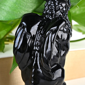 Oferta Especial: Escultura de Pájaro en Obsidiana Negra, Cristal Natural Tallado, para Feng Shui y Reiki, Elegante Escultura Animal - Product Image 3