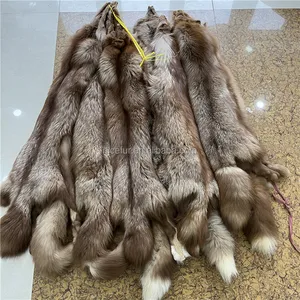 Echte gegerbte natürliche Kaffee fuchs pelze versteckt Pelz Real Fox Skin Hides