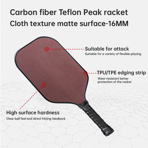 Pagaie de Pickleball sans bords tissée en Kev approuvée par Usapa en fibre de carbone T700 personnalisée - Product Image 4