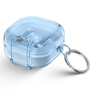 Funda Transparente de TPU para Samsung <span class=keywords><strong>Galaxy</strong></span> <span class=keywords><strong>Buds</strong></span> 4 / 4 Pro, Carcasa Protectora Antigolpes con Anillo para Llavero - Product Image 6