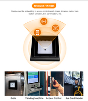 Escáner de Códigos NFC RFID/Mifare/QR y Lector de Tarjetas IC RD005 IP65 DC5V 1A con Interfaz USB en Stock