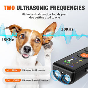 TIZE Nouvel écran coloré Portable à ultrasons pour chien répulsif dissuasif chien formation aboiement dispositif de contrôle avec lampe de poche - Product Image 4