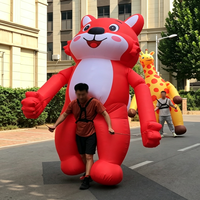 Costume Gonflable de Renard Rouge – Animal Sauvage de la Forêt pour Spectacles Promotionnels Personnalisés, Événements Extérieurs, Résistant à l'Eau et Durable, Facile à Utiliser