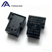 Relais 15F à 5 broches, relais de puissance scellé pour circuit imprimé TONGLING T90-24VDC-TL-C30A, relais SPDT