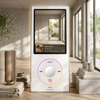Miroir LED lumineux avec capteur IP44 style Instagram, personnalisable avec nom, lumière selfie moderne pour salon, usage mondial