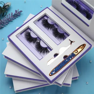 थोक कस्टम बक्से पूर्ण पट्टी मिंक Eyelashes के साथ मिंक Lashes