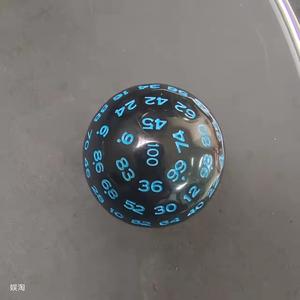 Dés polyédriques colorés gravés en résine de casino en plastique vierge 16mm 8mm personnalisés 100 faces pour jeu de société D & D RPG et ensemble <span class=keywords><strong>Warhammer</strong></span> - Product Image 5