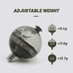 Mangeoire de pêche à la carpe en plastique 11G-12G, boule de flotteur avec <span class=keywords><strong>cage</strong></span> à appâts de pêche à injection d'eau - Product Image 3