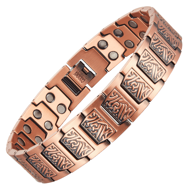 Kinetic Health Fashio Solid Copper Bracelets Negative Ion Magnetic Therapy Healing Medical Jewelry Bracelets