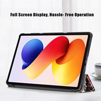 Étui de tablette intelligent à coque rigide mince avec support pliable léger à trois volets et impression motif pour Redmi Pad 2 Pro 12.1 2025