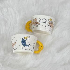 M 300Ml Dễ Thương Phim Hoạt Hình Bọ Rùa Mô Hình Con Chó Cốc Cà Phê Sáng Tạo Mặt Trăng Xử Lý Gốm Cốc Cốc Ăn Sáng Sữa Cho Trẻ Em Món Quà Sinh Nhật - Product Image 2