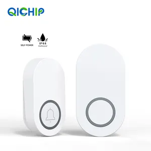 <span class=keywords><strong>Timbre</strong></span> de <span class=keywords><strong>timbre</strong></span> digital inalámbrico con botón autoalimentado resistente al agua, nueva fuente de alimentación de enchufe para uso en el hogar, Hotel, apartamento - Product Image 1